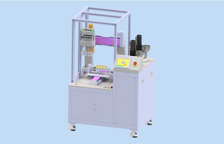 三轴四出口精密活塞泵点胶机